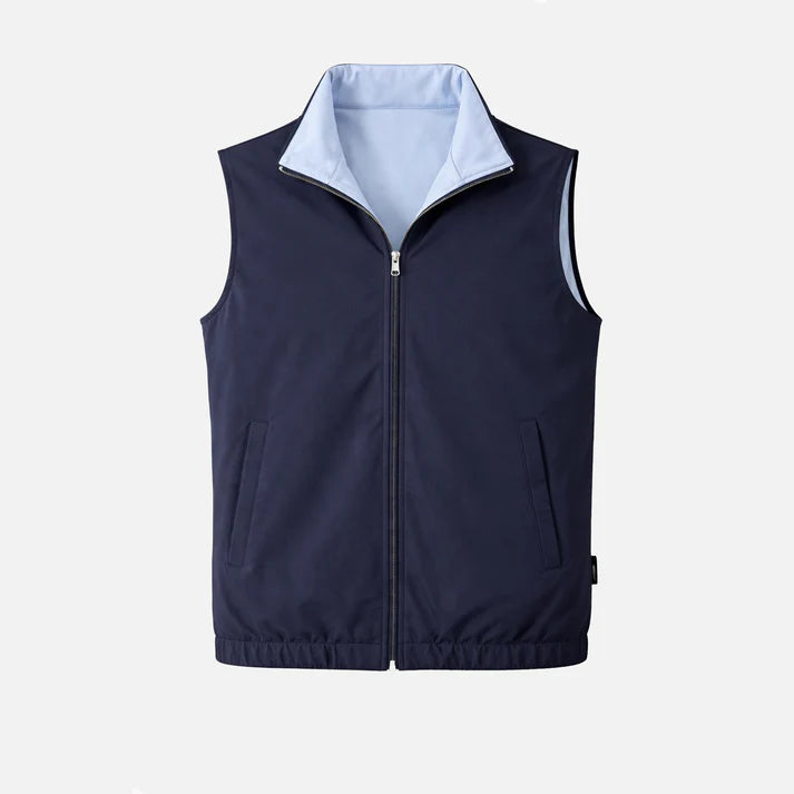 AZURE NAVY BLUE/BABY BLUE REVERSIBLE TRAVEL GILLET