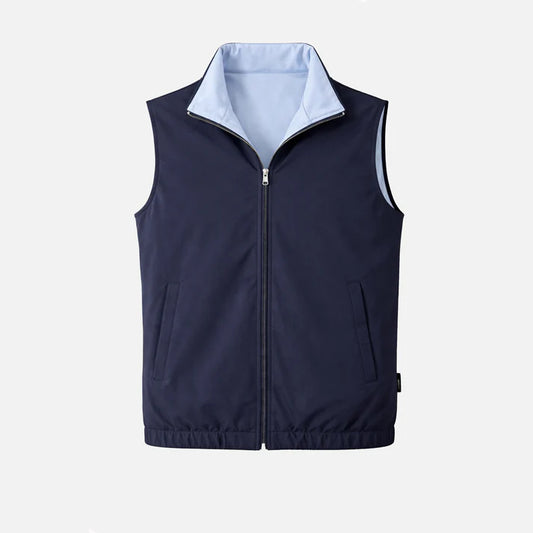 AZURE NAVY BLUE/BABY BLUE REVERSIBLE TRAVEL GILLET