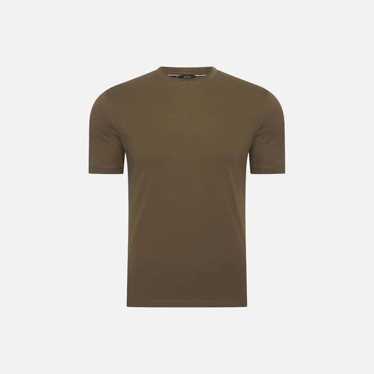 OLIVE SHINY TSHIRT
